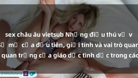 sex châu âu vietsub Những điều thú vị về sex ở Bắc Âu: Sự mở cửa đầu tiên, giới tính và vai trò quan trọng của giáo dục tình dục trong các quốc gia này.